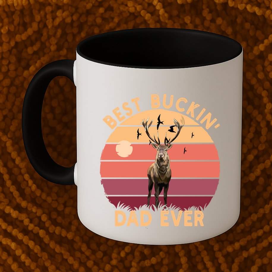 Best Buckin Dad Ever FatherS Day Deer Hunters Hunting Cool Gift Mug