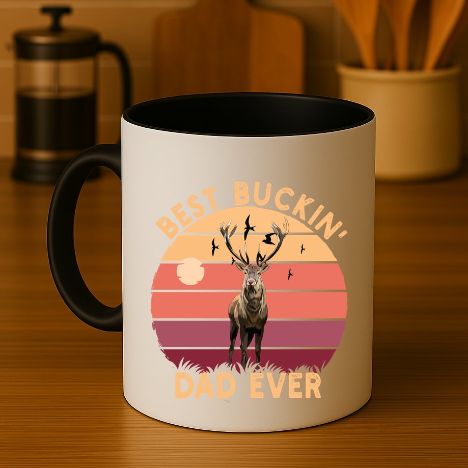 Best Buckin Dad Ever FatherS Day Deer Hunters Hunting Cool Gift Mug