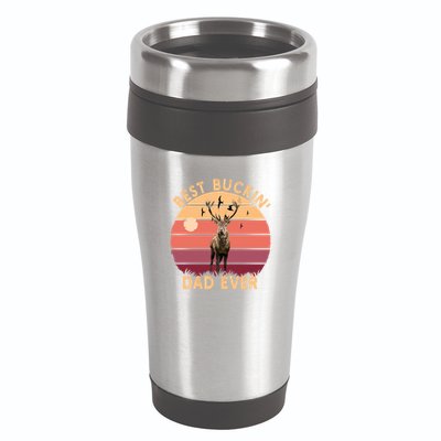 Best Buckin Dad Ever FatherS Day Deer Hunters Hunting Cool Gift 16oz Travel Tumbler