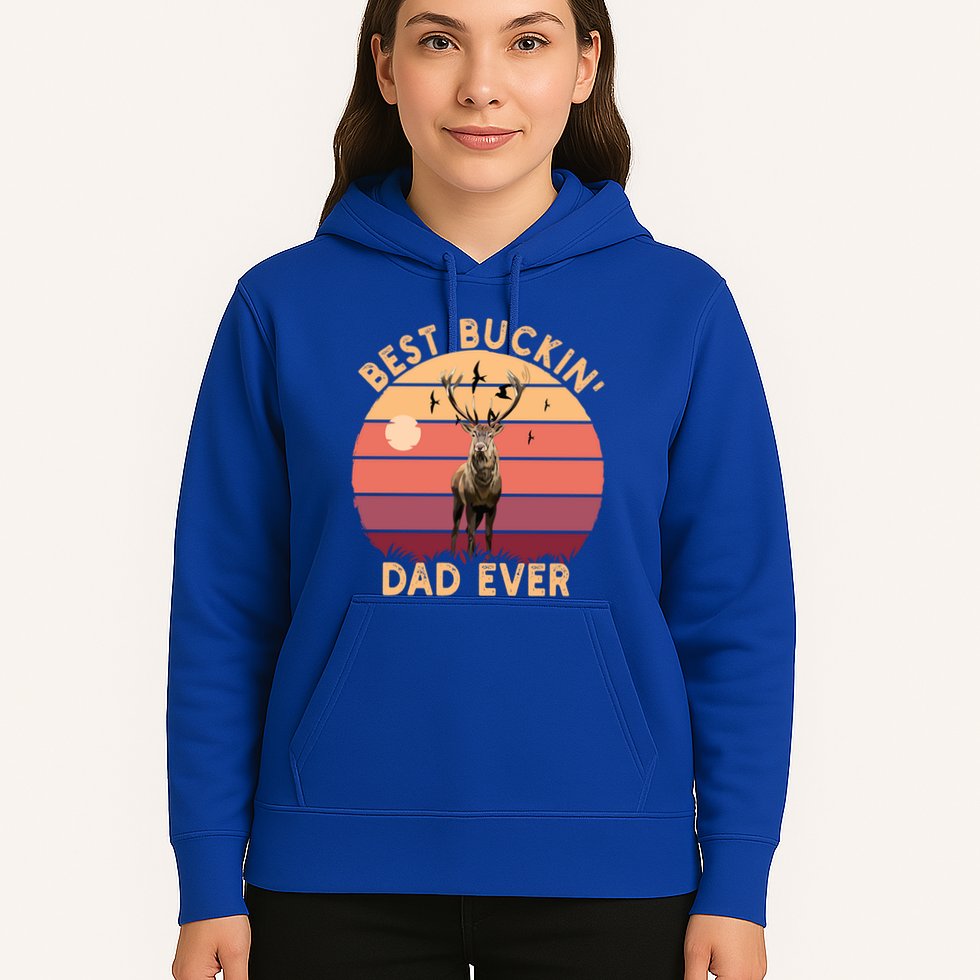Best Buckin Dad Ever FatherS Day Deer Hunters Hunting Cool Gift Hoodie