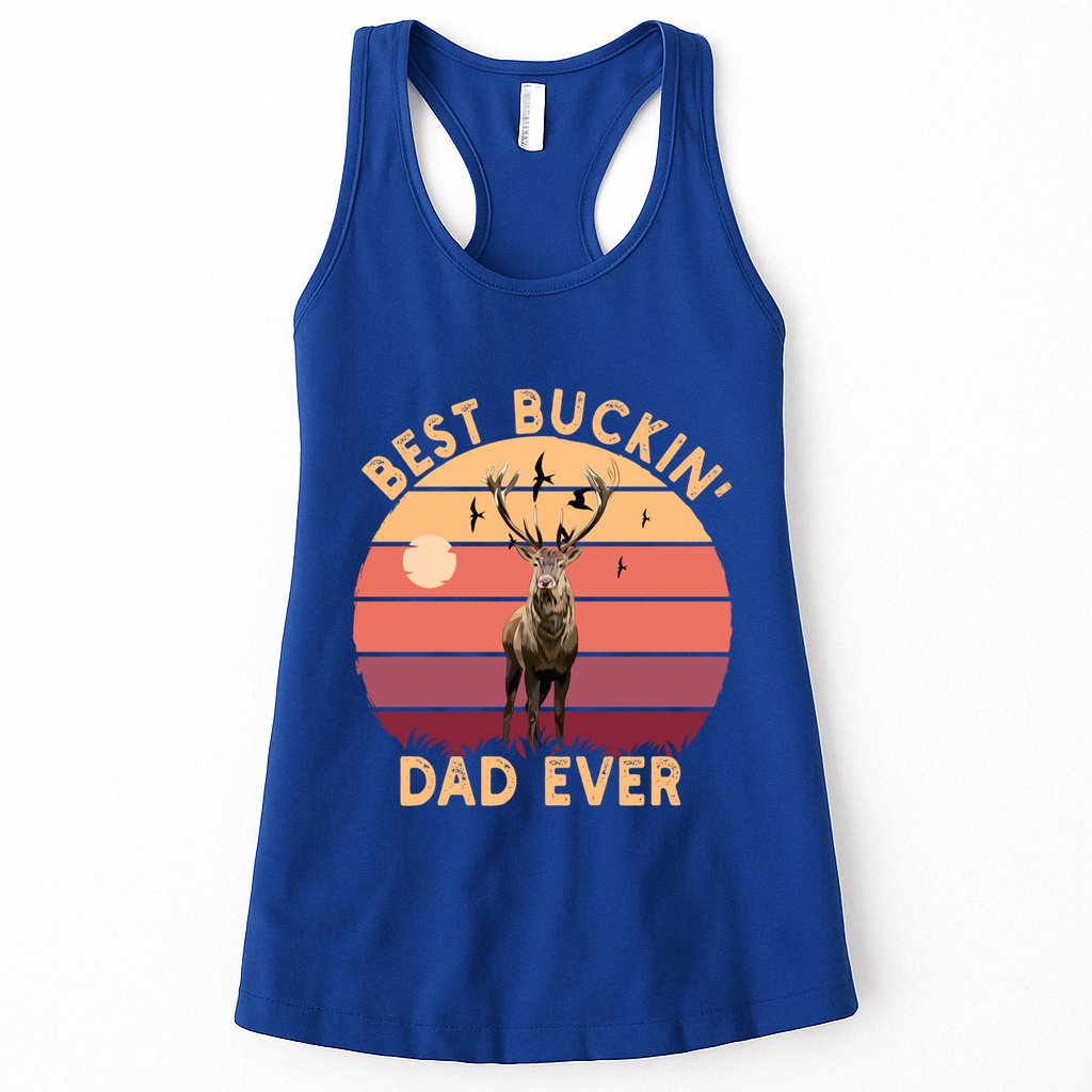 Best Buckin Dad Ever FatherS Day Deer Hunters Hunting Cool Gift Womens Tank Top