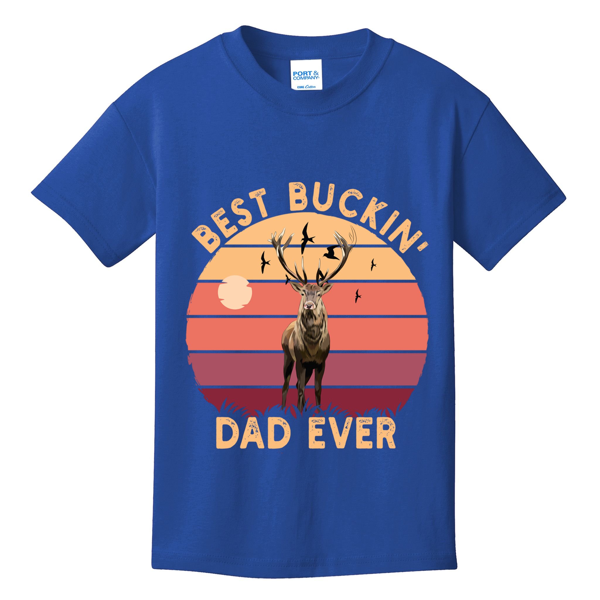 Best Buckin Dad Ever FatherS Day Deer Hunters Hunting Cool Gift Kids T-Shirt
