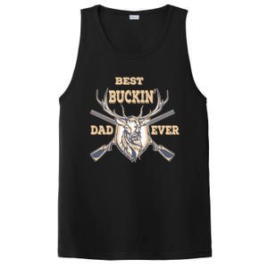 Best Buckin Dad Ever Funny Hunting Father Gift PosiCharge Competitor Tank