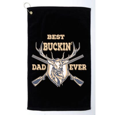 Best Buckin Dad Ever Funny Hunting Father Gift Golf Towel