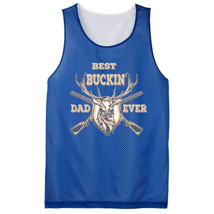 Best Buckin Dad Ever Funny Hunting Father Gift Mesh Reversible Basketball Jersey Tank