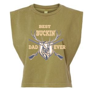 Best Buckin Dad Ever Funny Hunting Father Gift Garment-Dyed Women's Muscle Tee