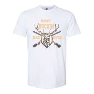 Best Buckin Dad Ever Funny Hunting Father Gift Softstyle CVC T-Shirt