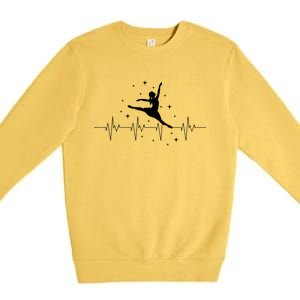 Ballerina Ballet Dancer Heartbeat Danseur Danseuse Cute Gift Premium Crewneck Sweatshirt