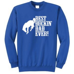 Best Buckin Dad Ever Funny For Horse Lovers Funny Gift Tall Sweatshirt