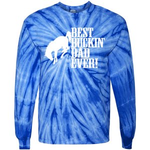 Best Buckin Dad Ever Funny For Horse Lovers Funny Gift Tie-Dye Long Sleeve Shirt