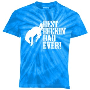 Best Buckin Dad Ever Funny For Horse Lovers Funny Gift Kids Tie-Dye T-Shirt