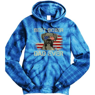 Best Boxer Dad Ever Dog Lover American Tie Dye Hoodie