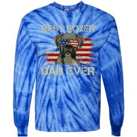 Best Boxer Dad Ever Dog Lover American Tie-Dye Long Sleeve Shirt