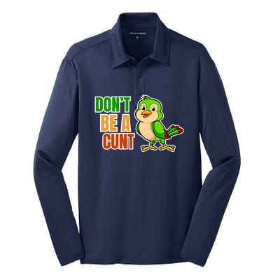 Big Bird Don’t Be A Cunt Silk Touch Performance Long Sleeve Polo