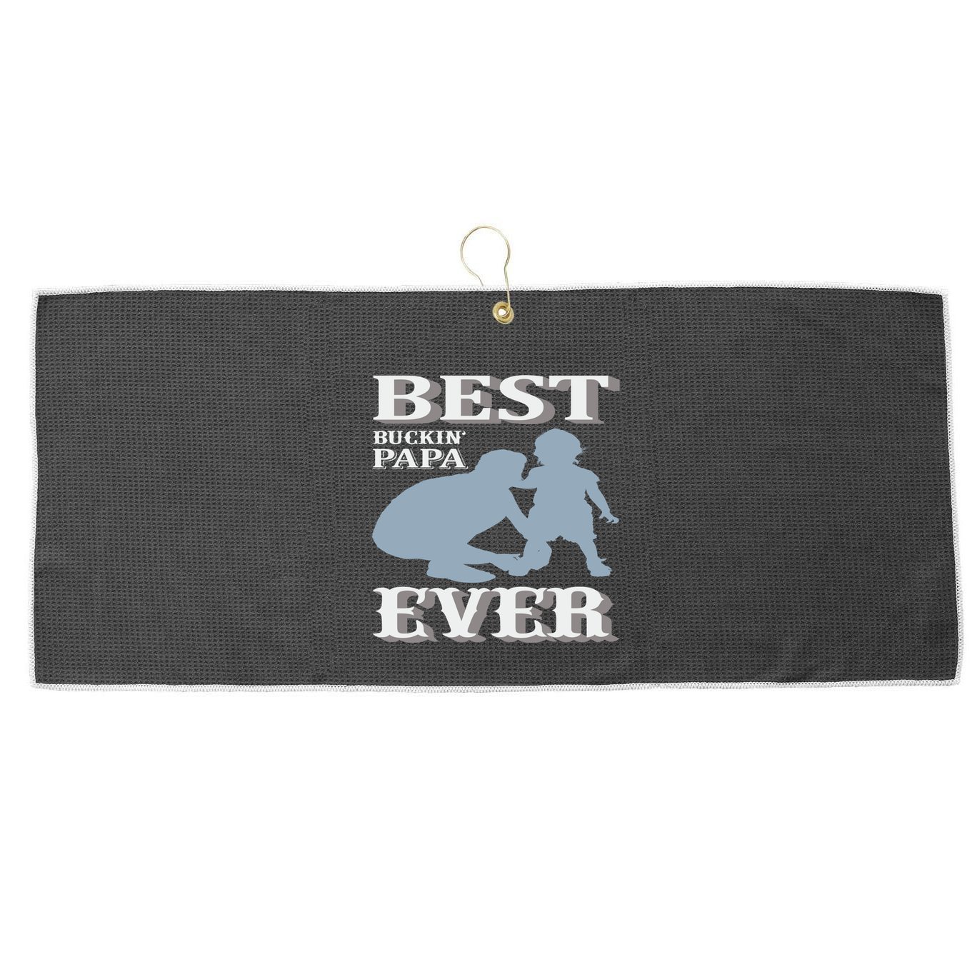 Best Buckin Dad Ever Cool Gift Large Microfiber Waffle Golf Towel