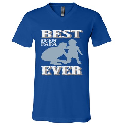 Best Buckin Dad Ever Cool Gift V-Neck T-Shirt