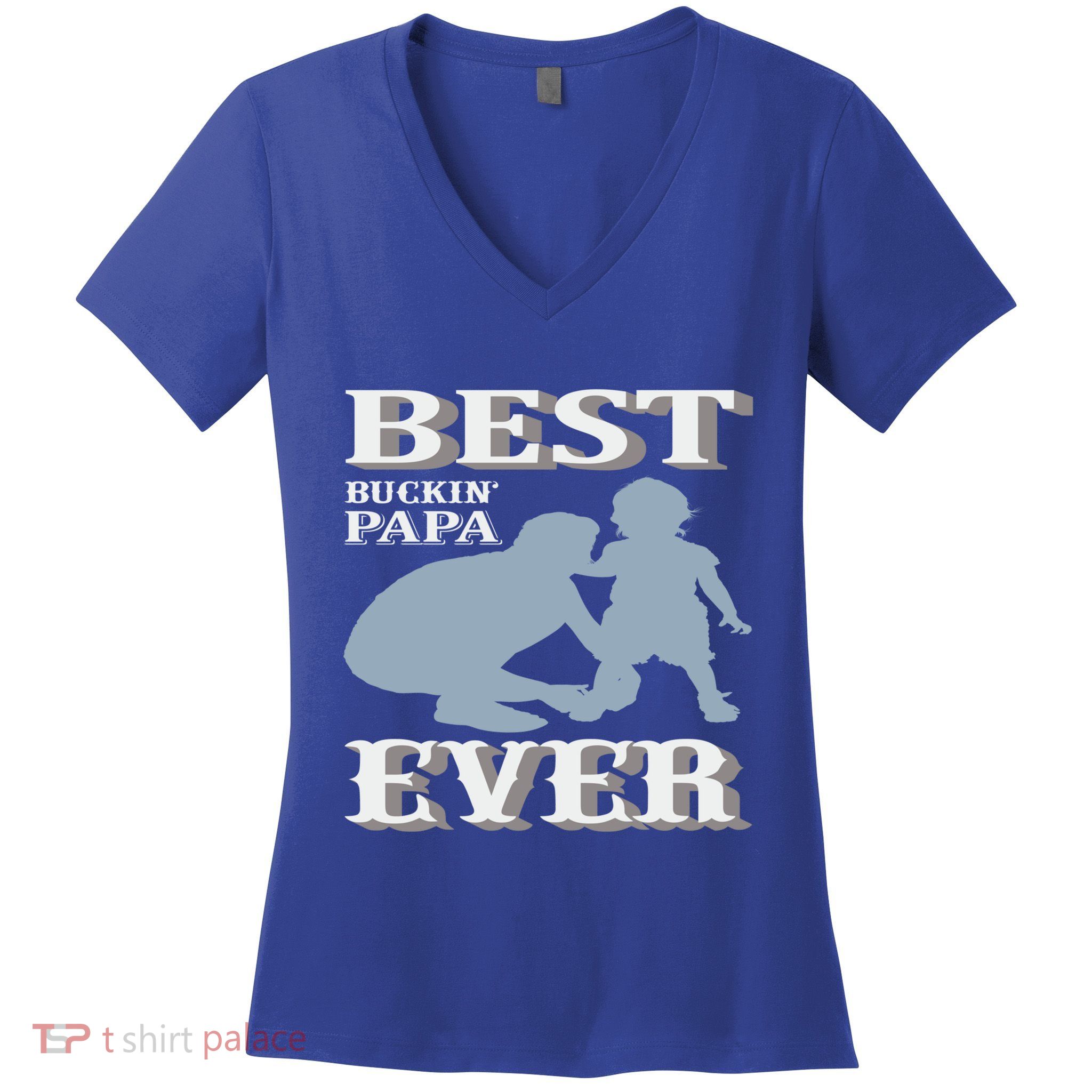 Best Buckin Dad Ever Cool Gift Women's V-Neck T-Shirt