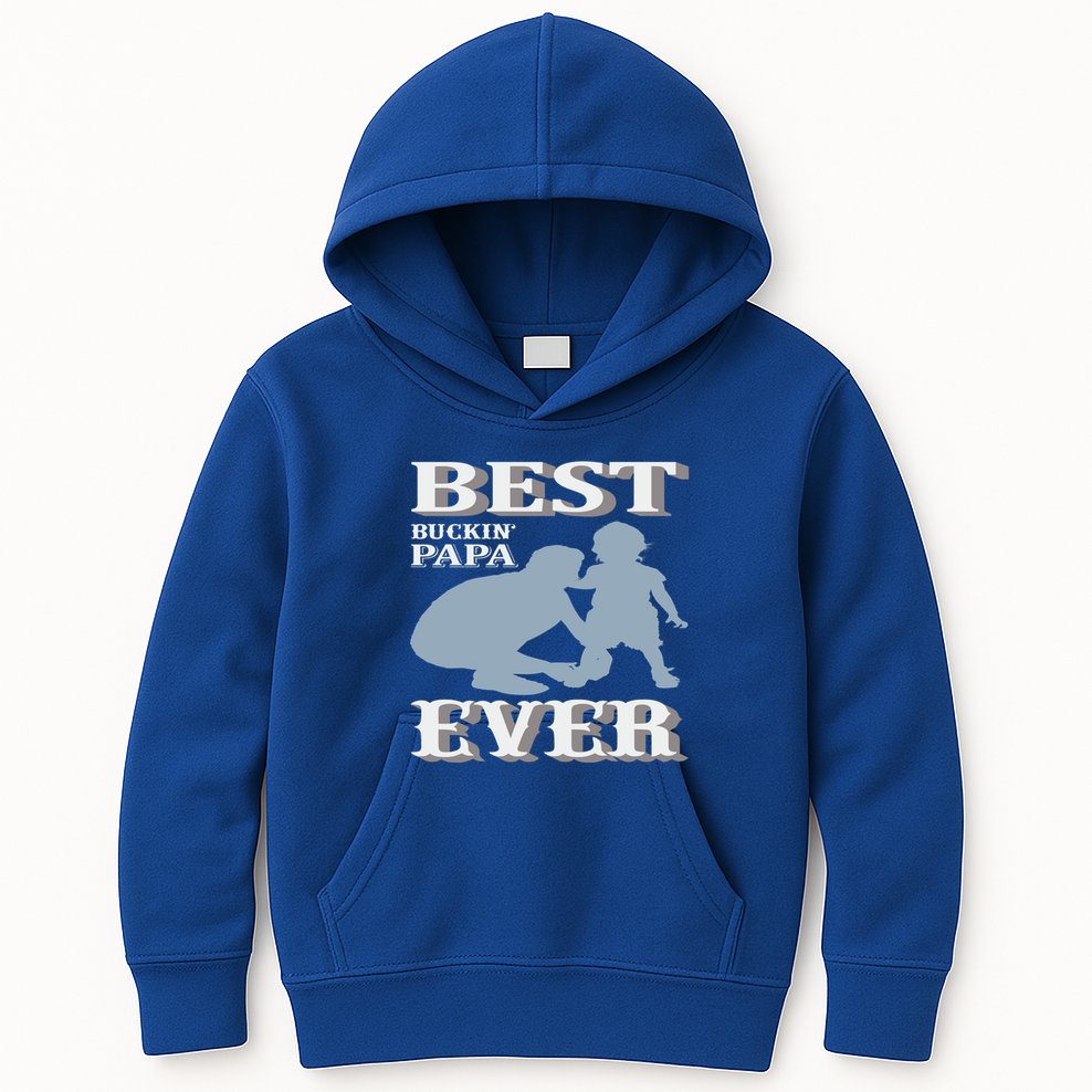 Best Buckin Dad Ever Cool Gift Kids Hoodie