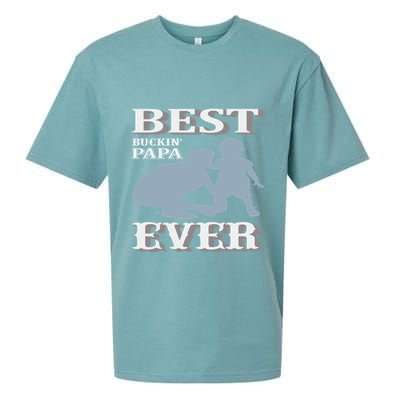Best Buckin Dad Ever Cool Gift Sueded Cloud Jersey T-Shirt