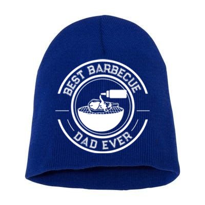 Best Barbecue Dad Ever Grill Bbq Father Daddy Papa Fathers Gift Short Acrylic Beanie