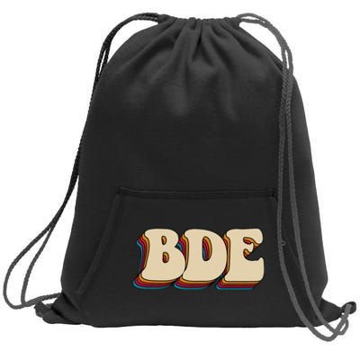 BDE Big Dick Energy Retro Style Sweatshirt Cinch Pack Bag