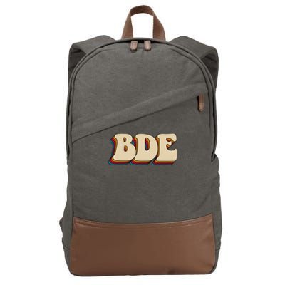 BDE Big Dick Energy Retro Style Cotton Canvas Backpack