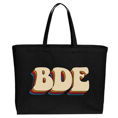 BDE Big Dick Energy Retro Style Cotton Canvas Jumbo Tote