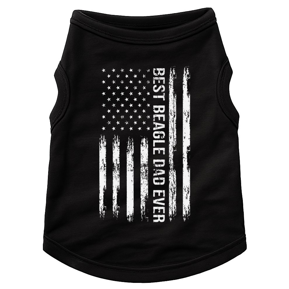 Best Beagle Dad Everdog Lover American Flag Patriotic Doggie Tank