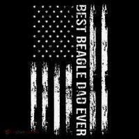 Best Beagle Dad Everdog Lover American Flag Patriotic 16 in Basic Backpack
