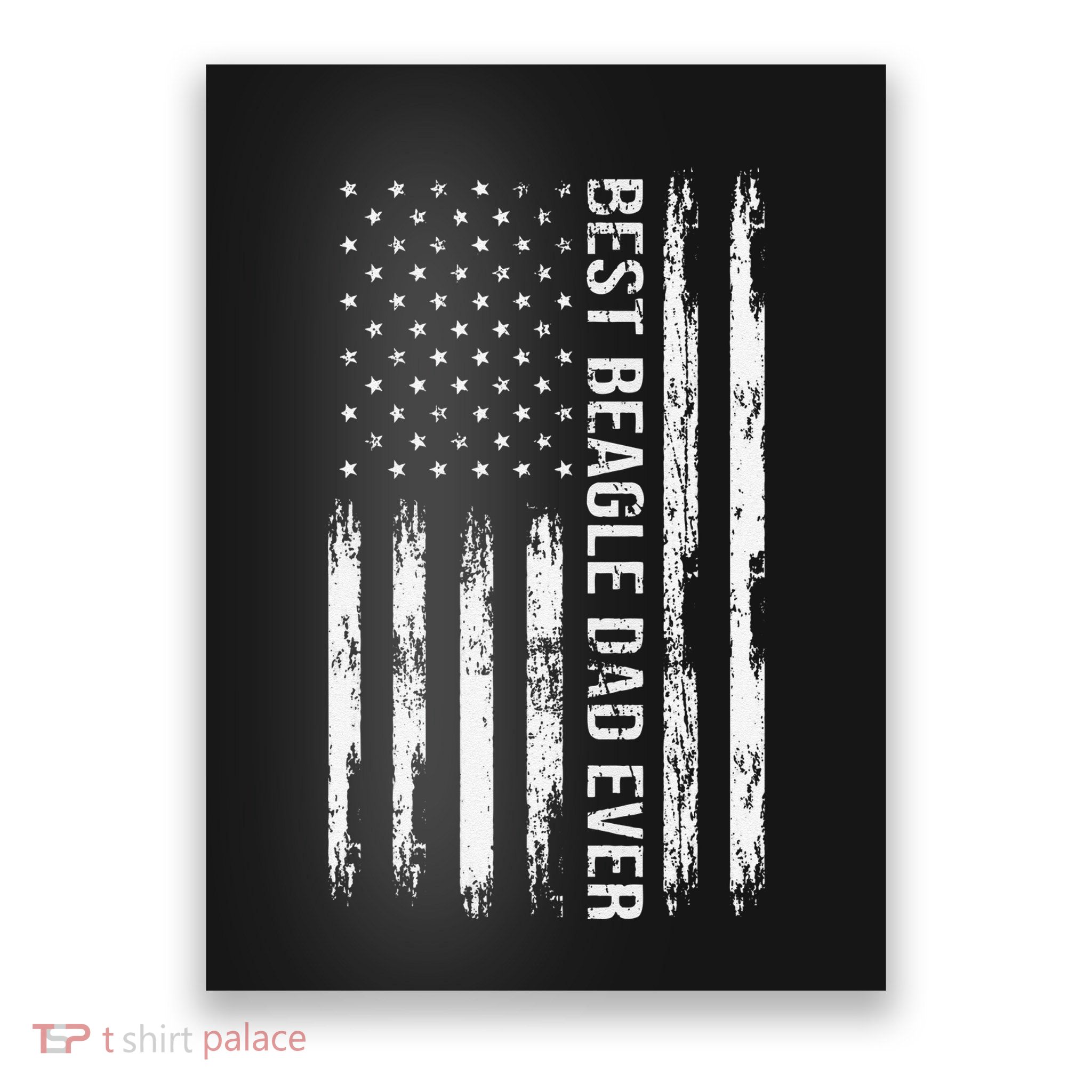 Best Beagle Dad Everdog Lover American Flag Patriotic Poster