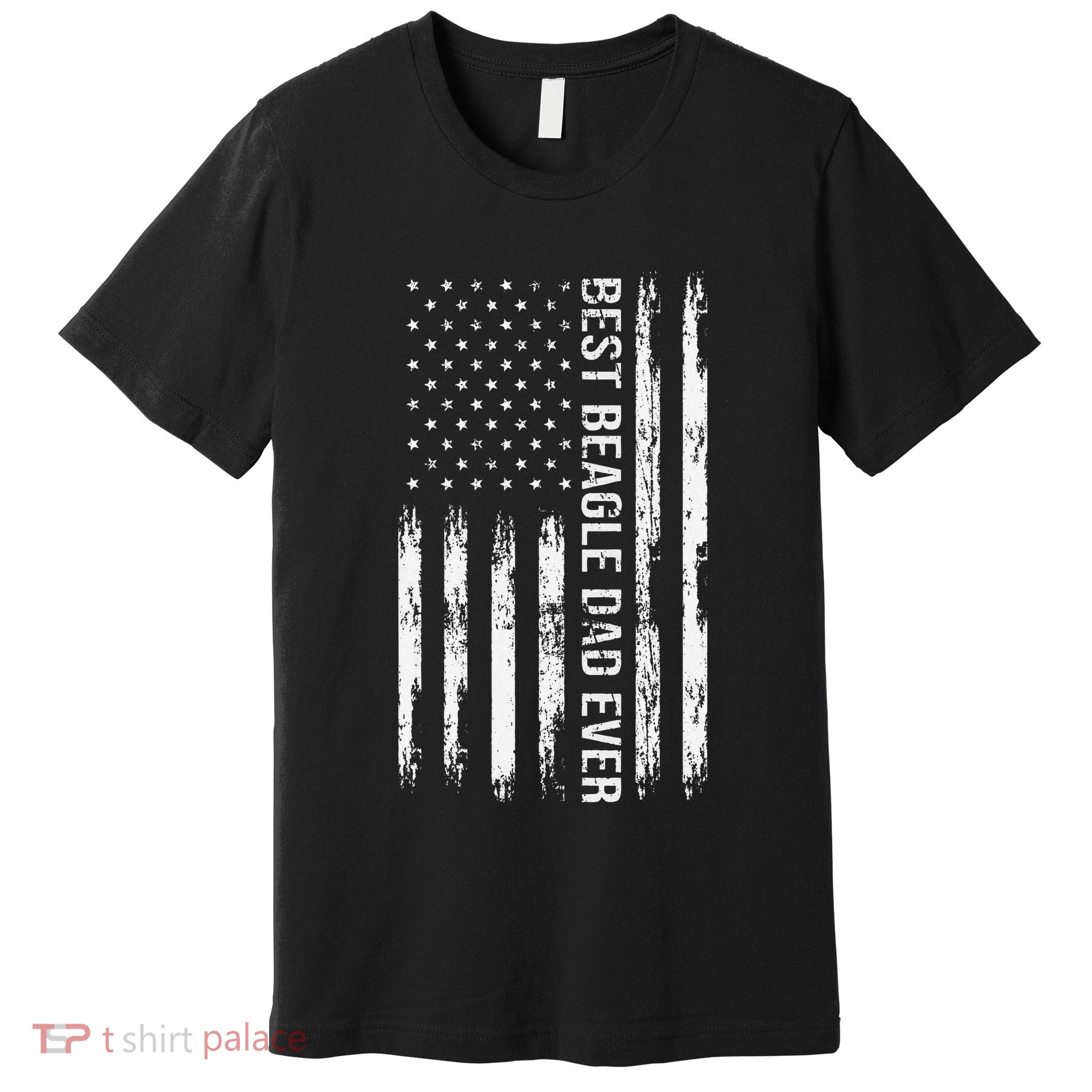 Best Beagle Dad Everdog Lover American Flag Patriotic Premium T-Shirt