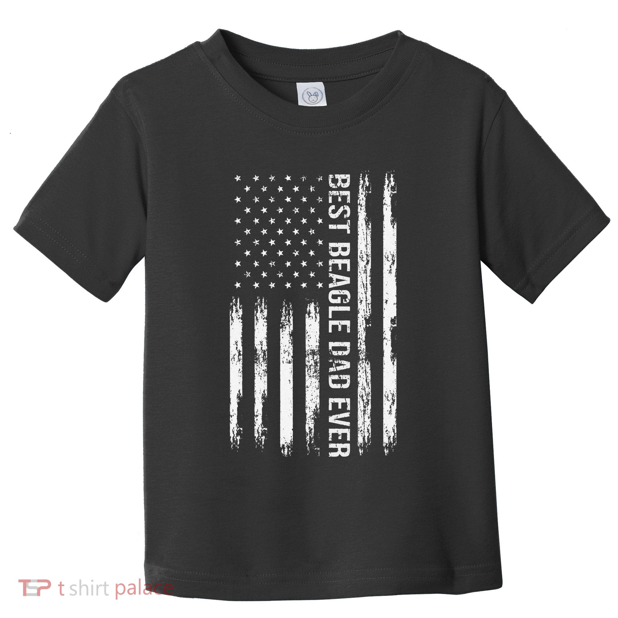 Best Beagle Dad Everdog Lover American Flag Patriotic Toddler T-Shirt