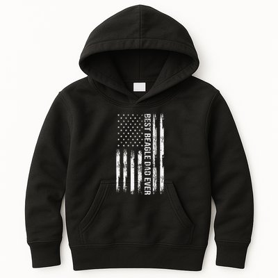 Best Beagle Dad Everdog Lover American Flag Patriotic Kids Hoodie