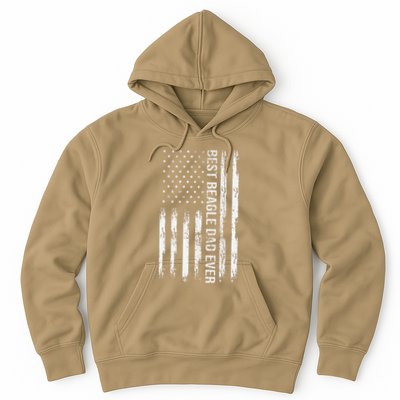 Best Beagle Dad Everdog Lover American Flag Patriotic Hoodie