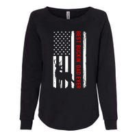 Best Bulking Dad Ever Deer American Flag Fathers Day Gift Womens California Wash Sweatshirt