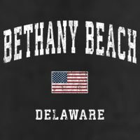 Bethany Beach Delaware De Vintage American Flag Sports Funny Gift Beanie