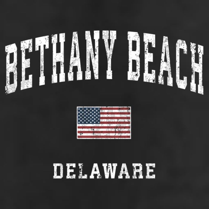 Bethany Beach Delaware De Vintage American Flag Sports Funny Gift Beanie