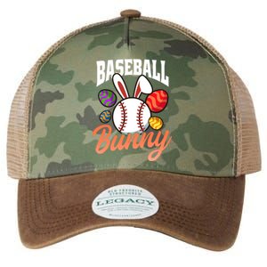 Baseball Bunny Design Easter Baseball Gift Legacy Tie Dye Trucker Hat