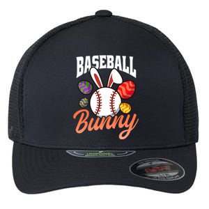 Baseball Bunny Design Easter Baseball Gift Flexfit Unipanel Trucker Cap