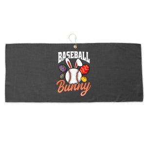 Baseball Bunny Design Easter Baseball Gift Large Microfiber Waffle Golf Towel