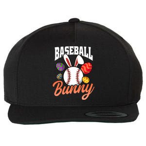 Baseball Bunny Design Easter Baseball Gift Wool Snapback Cap