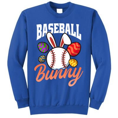 Baseball Bunny Design Easter Baseball Gift Sweatshirt