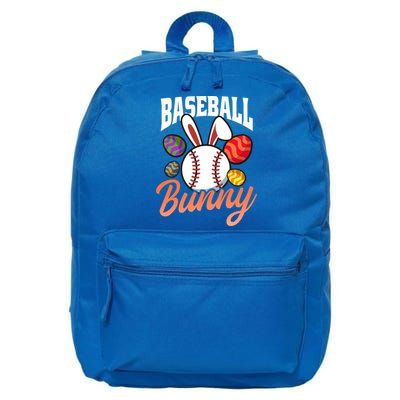 Baseball Bunny Design Easter Baseball Gift 16 in Basic Backpack