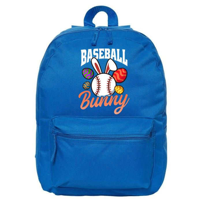 Baseball Bunny Design Easter Baseball Gift 16 in Basic Backpack