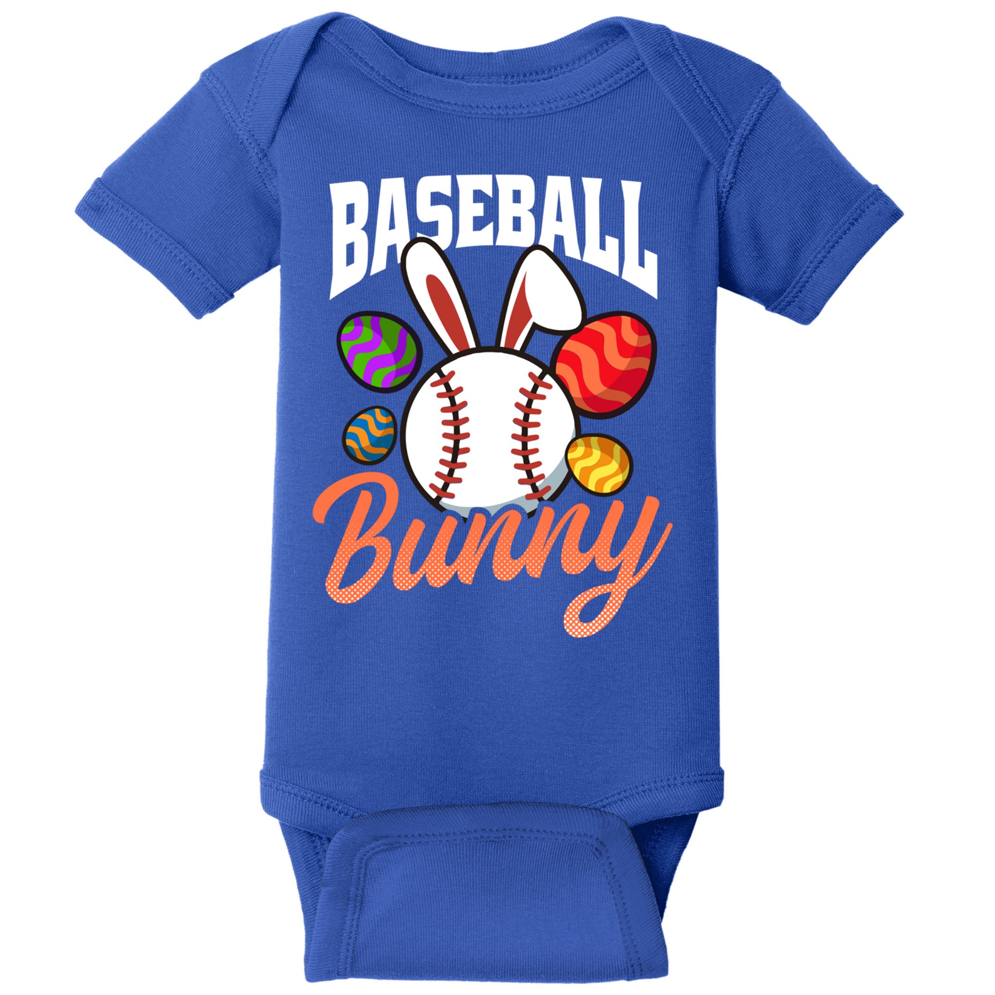 Baseball Bunny Design Easter Baseball Gift Baby Bodysuit