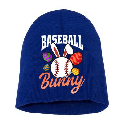 Baseball Bunny Design Easter Baseball Gift Short Acrylic Beanie