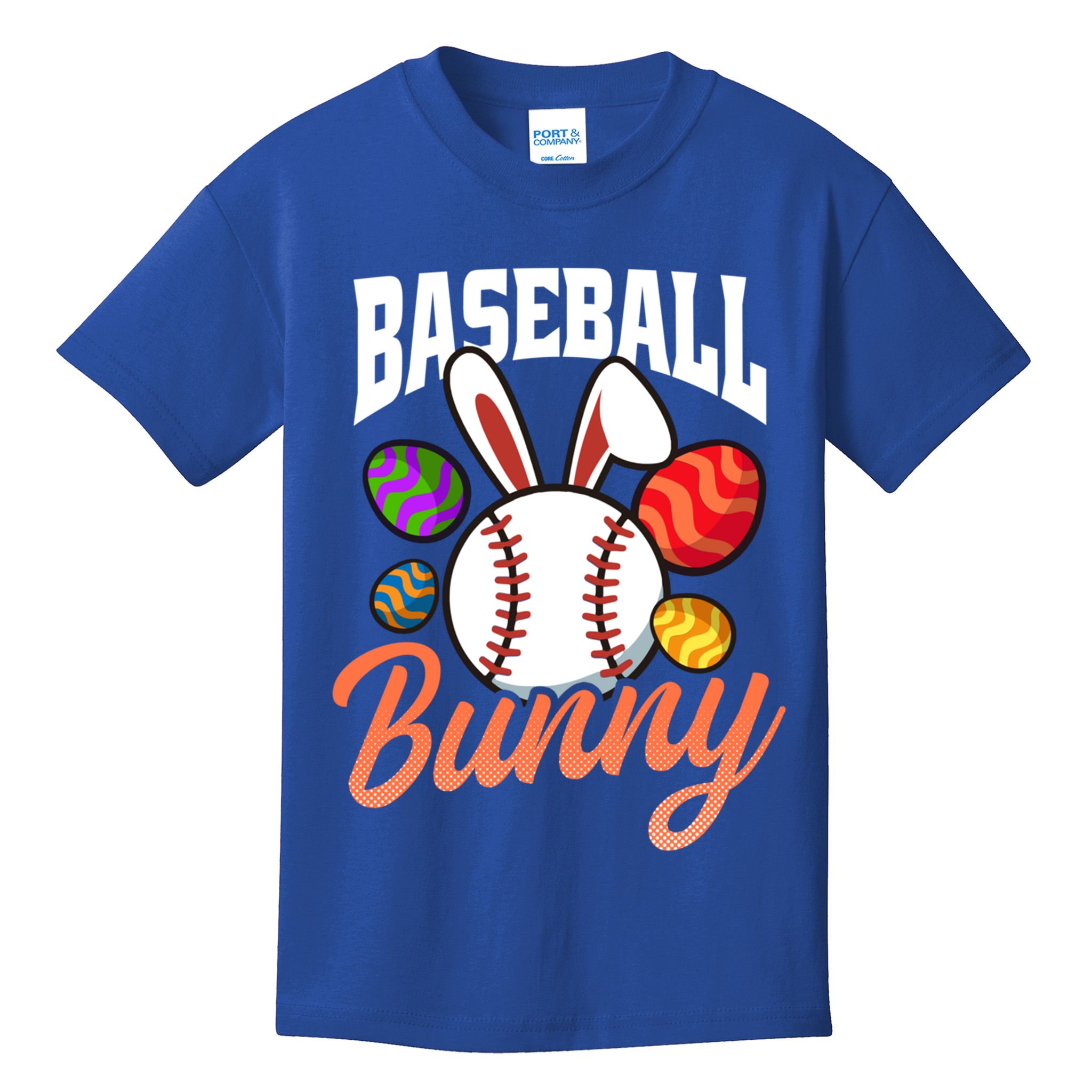 Baseball Bunny Design Easter Baseball Gift Kids T-Shirt