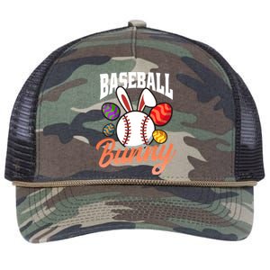 Baseball Bunny Design Easter Baseball Gift Retro Rope Trucker Hat Cap