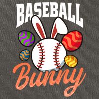 Baseball Bunny Design Easter Baseball Gift Cotton Canvas Backpack