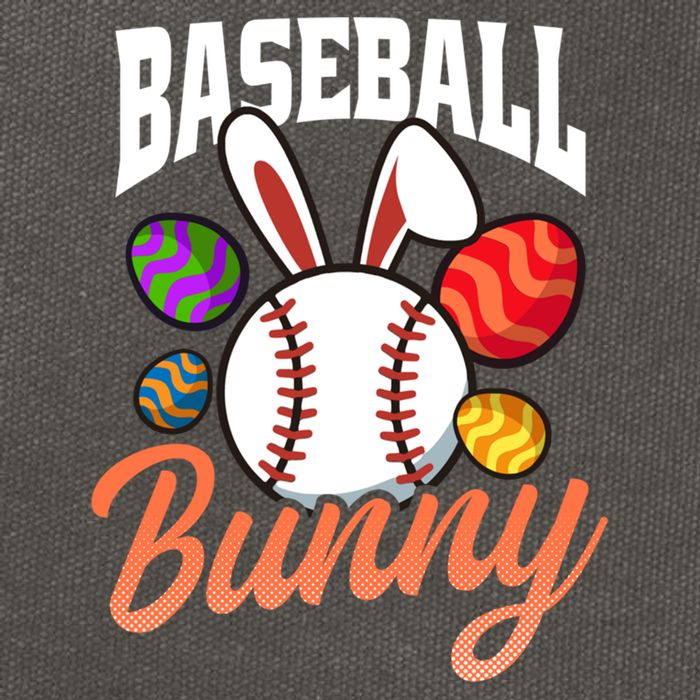 Baseball Bunny Design Easter Baseball Gift Cotton Canvas Backpack